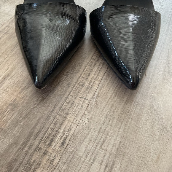 Alexander Wang Emma High Gloss Ankle Strap Pointed Toe Stilettos Pump Black SZ37 - Picture 6 of 7